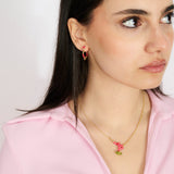 BABY VINE CURL NECKLACE ~ IN HOT PINK