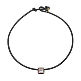 POP CHOKER ~ WITH SQUARE IN CANDY SETTING IN BLACK