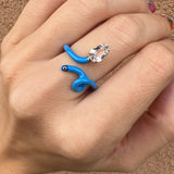 BABY VINE RING ~ IN TURQUOISE with 🧿 Evil Eye 🧿