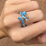 BABY VINE RING ~ IN BABY BLUE with 🧿 Evil Eyes 🧿
