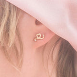 BABY HEART SINGLE EARRING IN PANNA
