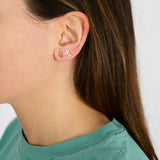 MINI LOOP SINGLE EARRING ~ IN WHITE