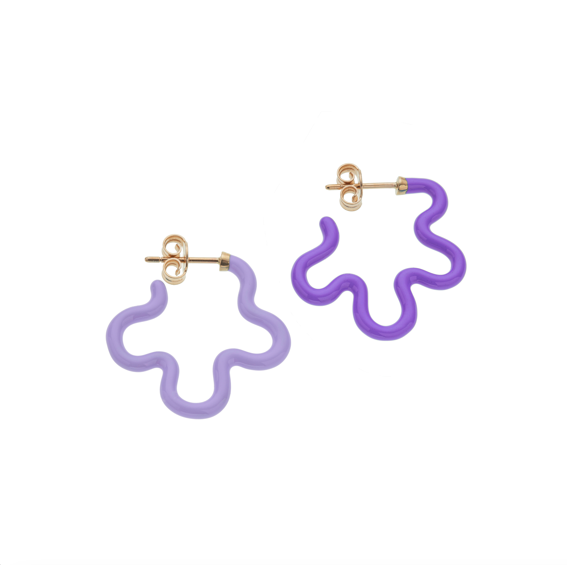 lavender flower earrings 2 TONE FLOWER EARRINGS ~ IN LAVENDER AND PURPLE – Bea Bongiasca