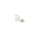 MINI LOOP SINGLE EARRING ~ IN WHITE