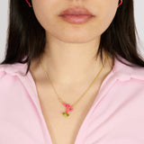 BABY VINE CURL NECKLACE ~ IN HOT PINK