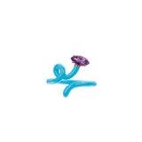 BABY VINE RING ~ IN CAPRI BLUE