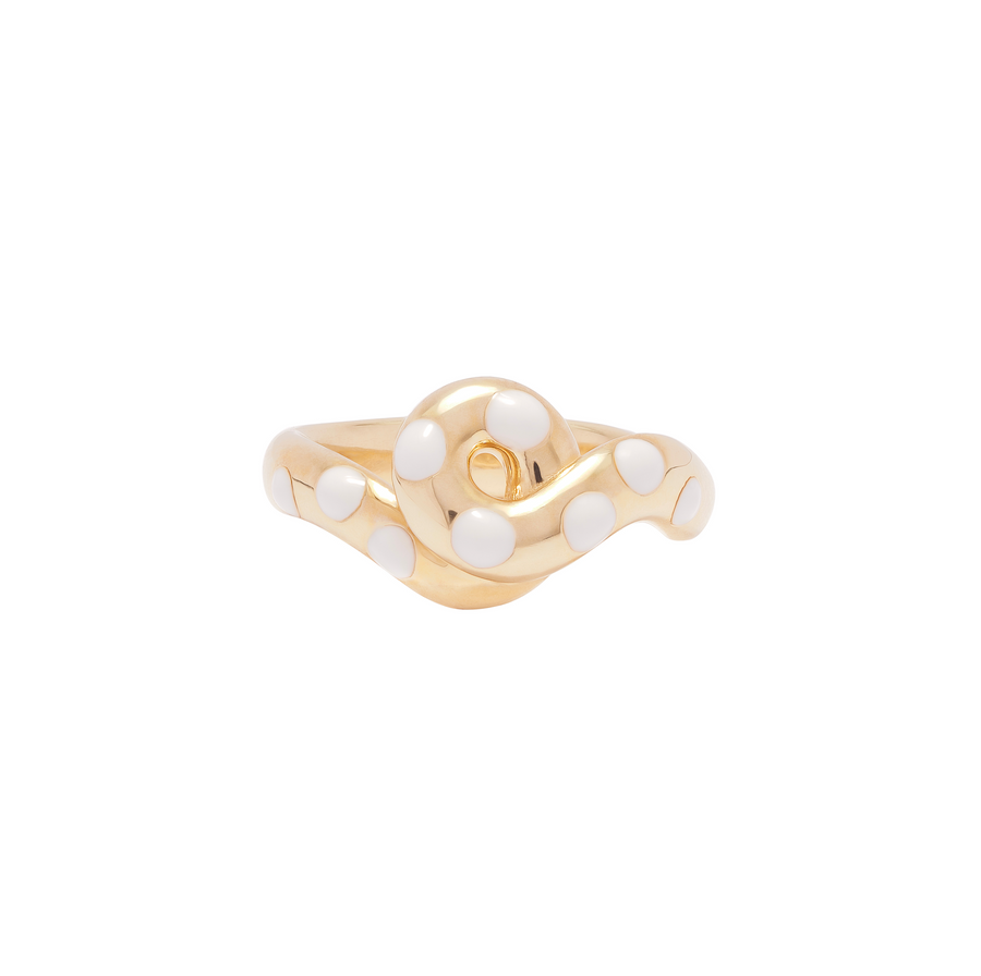 MAXI LOOP RING IN WHITE