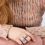 TETRADIC RING ~ IN PURPLE BLUES