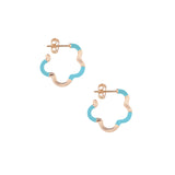 B MINI GOLD AND BABY BLUE EARRINGS
