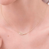 BABY HEART DIAMOND NECKLACE IN PANNA