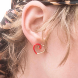 LOVE EARRINGS IN RED