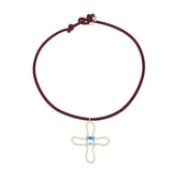 POP CHOKER ~ WITH LUCKY FLOWER PENDANT IN PANNA