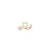 BABY HEART SINGLE EARRING IN PANNA