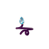 BABY VINE TENDRIL RING ~ IN DEEP PURPLE