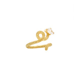 GOLD 'DIAMANTATO' BABY VINE RING WITH MARQUISE CUT DIAMOND