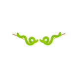 SHORT WAVE EARRINGS ~ IN GREEN