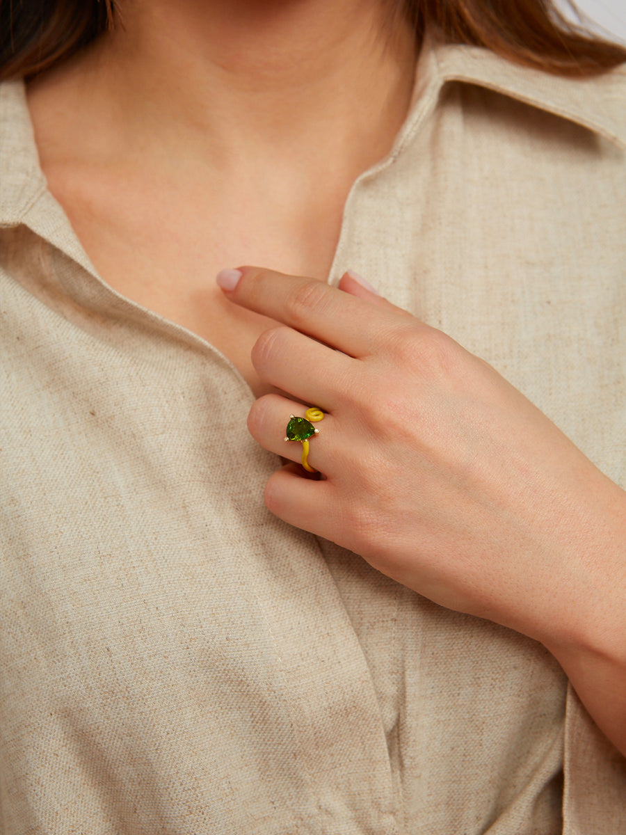 KIM RING IN SUNFLOWER WITH TOURMALINE