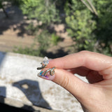 GOLD BABY VINE RING WITH PEAR CUT DIAMOND