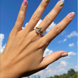 GOLD BABY VINE RING WITH MARQUISE CUT DIAMOND