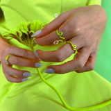 WAVE STACKING RING ~ IN GREEN