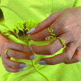 WAVE STACKING RING ~ IN GREEN