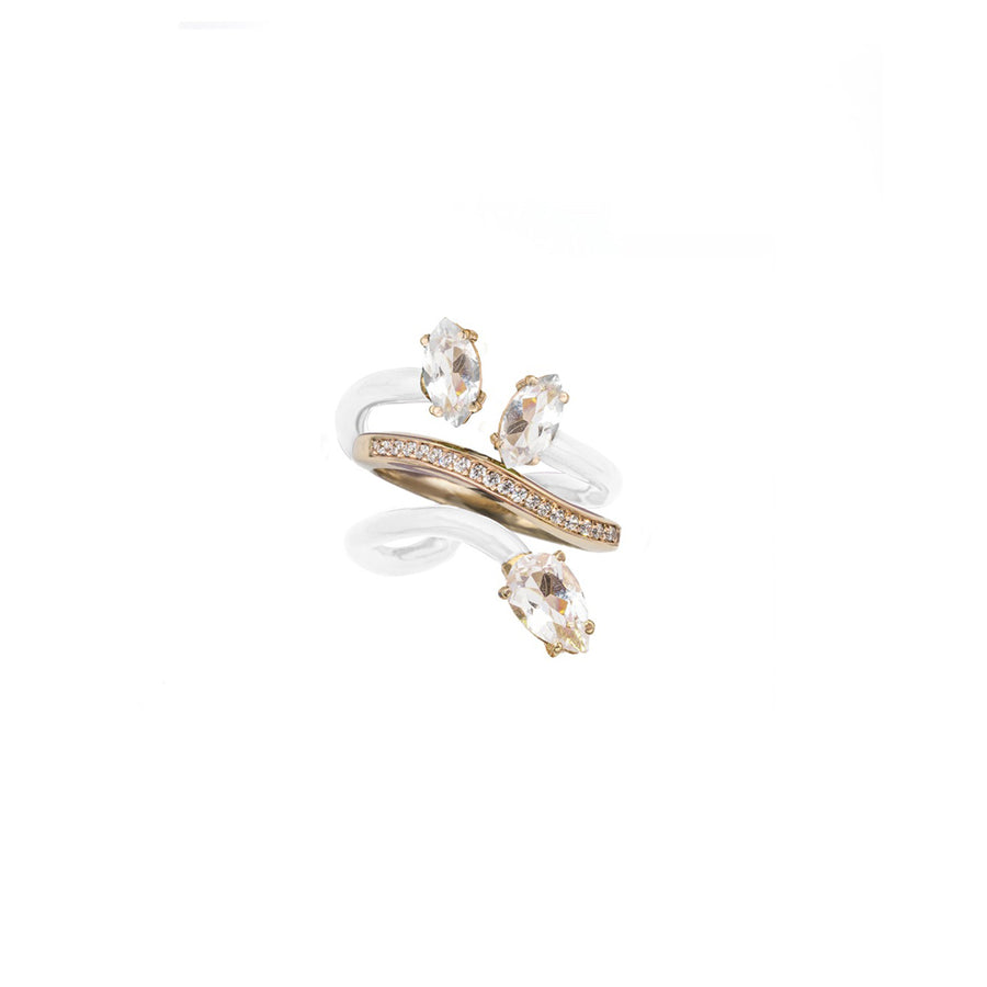 COMPOSABLE VINE RING IN WHITE