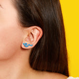 SHORT WAVE EARRINGS ~ IN TURQUOISE