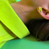 SHORT WAVE EARRINGS ~ IN GREEN