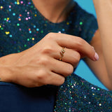 WAVE STACKING RING ~ IN YELLOW GOLD