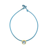 POP CHOKER ~ WITH OCTAGON IN CANDY SETTING IN YELLOW