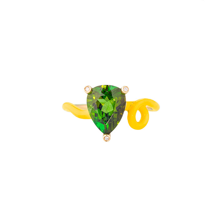 KIM RING IN SUNFLOWER WITH TOURMALINE
