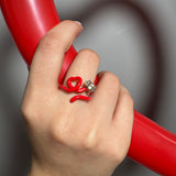 BABY VINE HEART RING