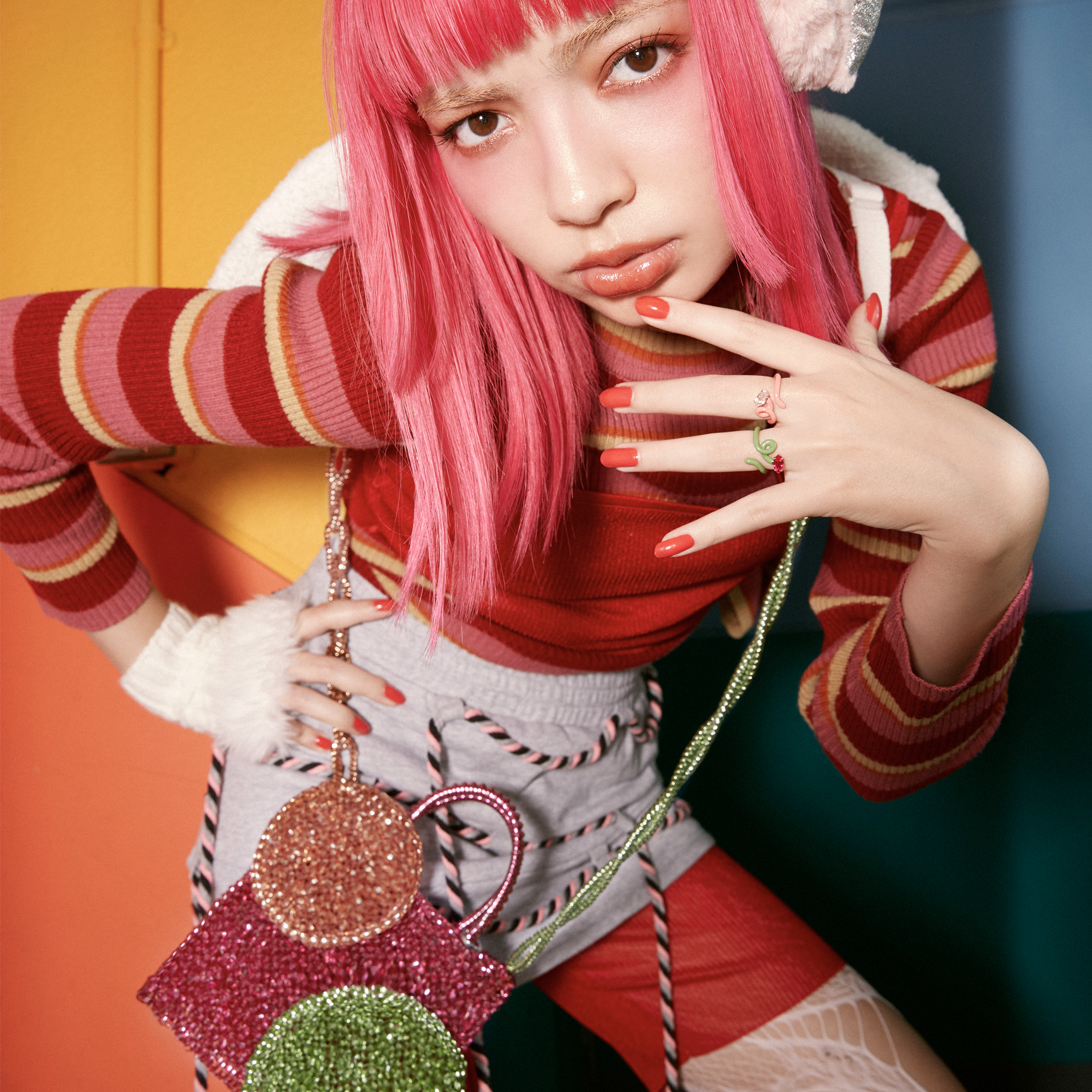 【関税込み】Bea Bongiasca ピンク Maxi Margherita ピアス MARGHERITA EARRINGS ~ IN PANNA – Bea Bongiasca
