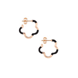 B MINI GOLD AND BLACK EARRINGS