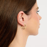 B MINI GOLD AND PANNA EARRINGS