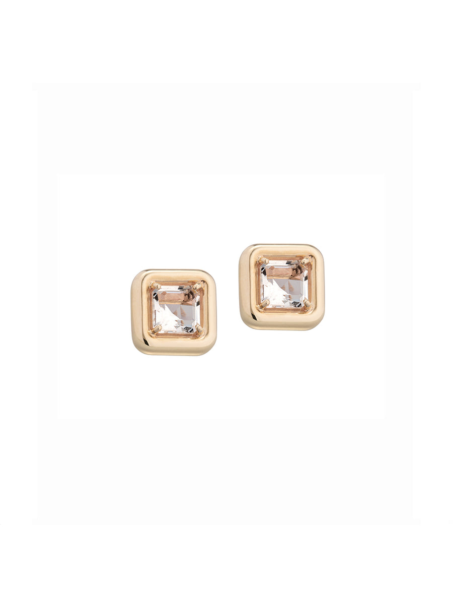 CANDY SQUARE EARRINGS WITH ROCK CRYSTAL