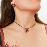 CHOKER ~ WITH AMETHYST PENDANT