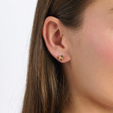 DIAMOND STUD EARRINGS WITH OVAL BROWN DIAMONDS