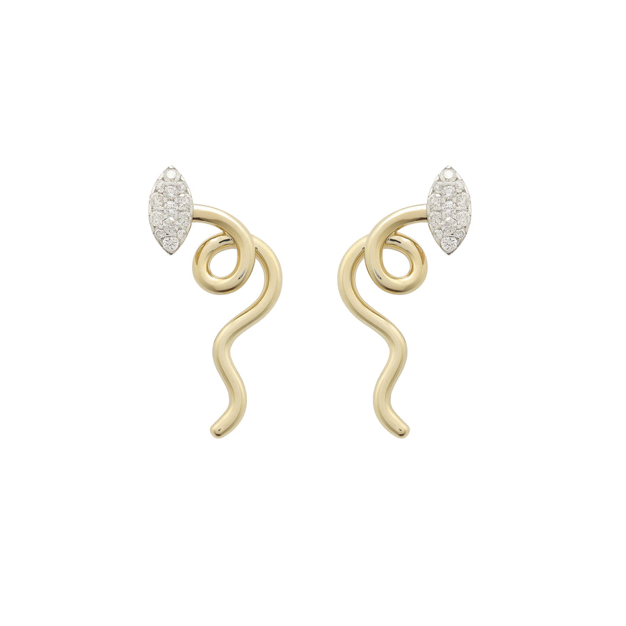 VINE PAVE' EARRINGS IN MARQUISE SHAPE