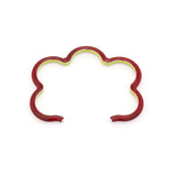 FLOWER CUFF BRACELET IN BURGUNDY
