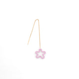 FLOWER CHAIN SINGLE EARRING IN SAKURA PINK