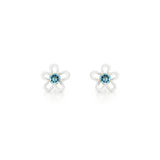 FLOWER STUD EARRINGS IN WHITE