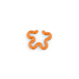 BOLD FLOWER EAR CUFF ~ IN ORANGE
