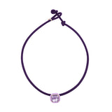 POP CHOKER ~ WITH OCTAGON IN CANDY SETTING IN LAVENDER