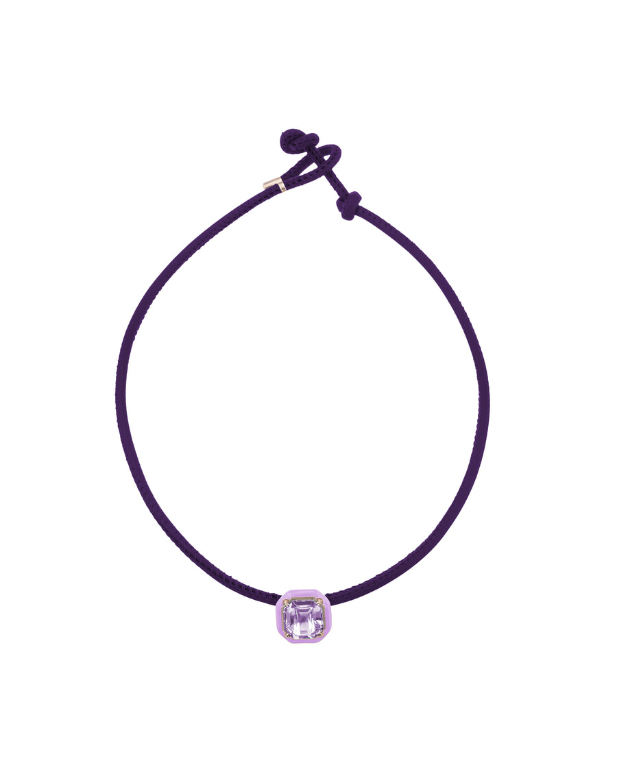 POP CHOKER WITH OCTAGON IN CANDY SETTING IN LAVENDER