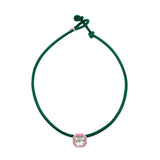 POP CHOKER ~ WITH OCTAGON IN CANDY SETTING IN BUBBLEGUM PINK