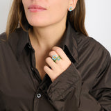 SINGLE FLOWER RING IN BABY BLUE