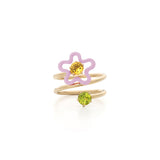 SINGLE FLOWER RING IN GOLD