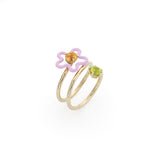 SINGLE FLOWER RING IN GOLD