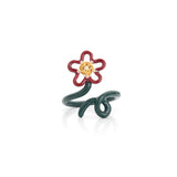 FLOWER VINE RING IN BURGUNDY